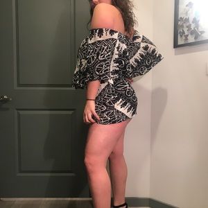 Alice + Olivia off the shoulder romper
